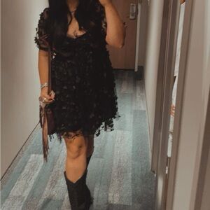 Boutique MABLE Black Butterfly Dress